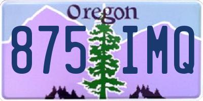 OR license plate 875IMQ