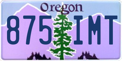 OR license plate 875IMT