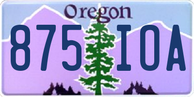 OR license plate 875IOA