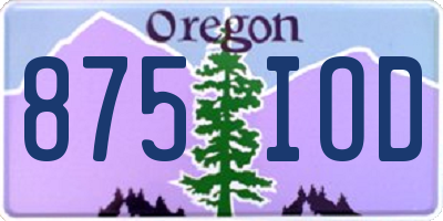 OR license plate 875IOD