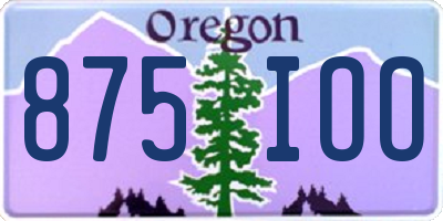 OR license plate 875IOO