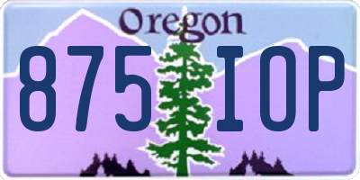 OR license plate 875IOP