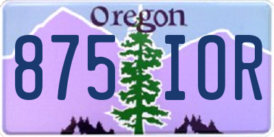 OR license plate 875IOR