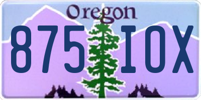 OR license plate 875IOX