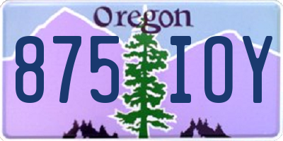 OR license plate 875IOY