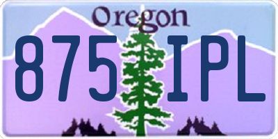 OR license plate 875IPL