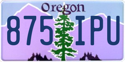 OR license plate 875IPU
