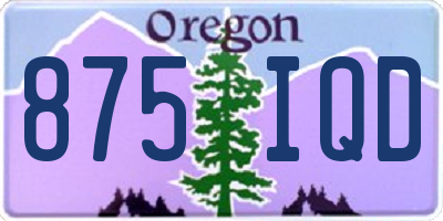 OR license plate 875IQD