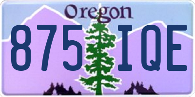 OR license plate 875IQE