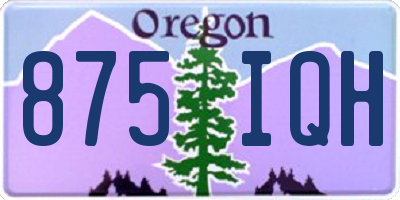 OR license plate 875IQH