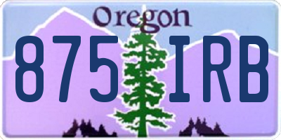OR license plate 875IRB