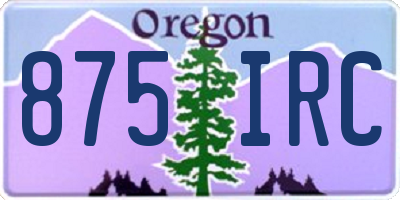 OR license plate 875IRC
