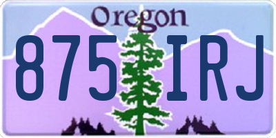 OR license plate 875IRJ