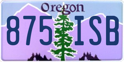 OR license plate 875ISB