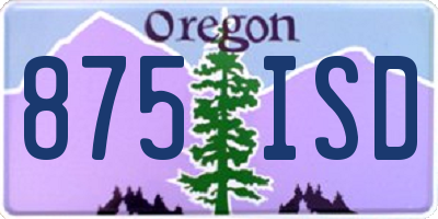 OR license plate 875ISD