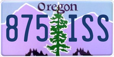 OR license plate 875ISS