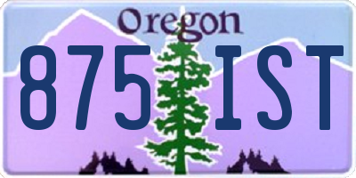 OR license plate 875IST