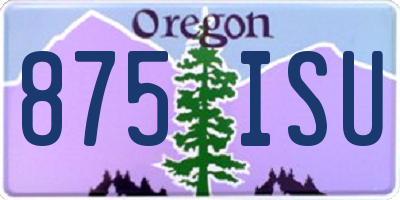 OR license plate 875ISU