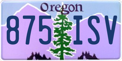 OR license plate 875ISV