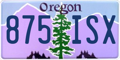 OR license plate 875ISX