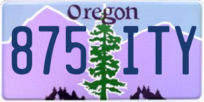 OR license plate 875ITY