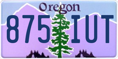 OR license plate 875IUT