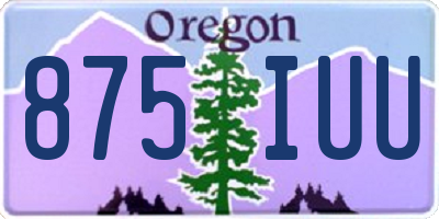 OR license plate 875IUU