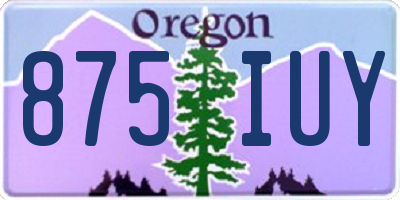 OR license plate 875IUY