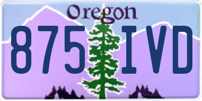 OR license plate 875IVD