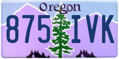 OR license plate 875IVK