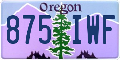 OR license plate 875IWF