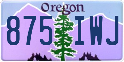 OR license plate 875IWJ
