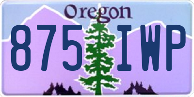 OR license plate 875IWP