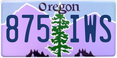 OR license plate 875IWS