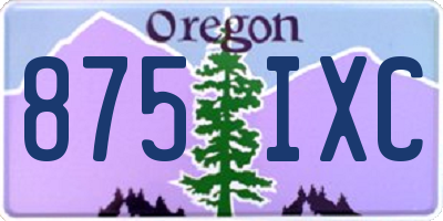 OR license plate 875IXC