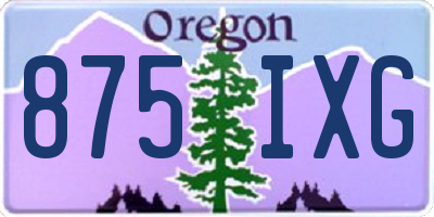 OR license plate 875IXG
