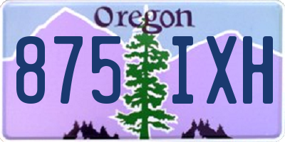 OR license plate 875IXH