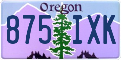 OR license plate 875IXK