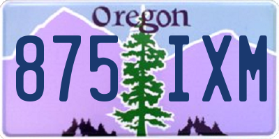 OR license plate 875IXM