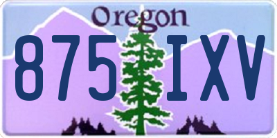 OR license plate 875IXV
