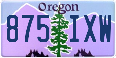 OR license plate 875IXW