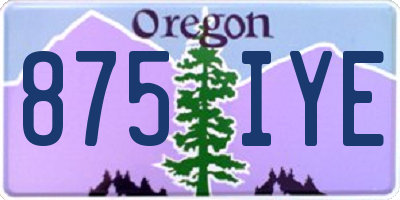 OR license plate 875IYE