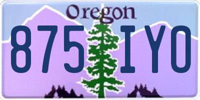 OR license plate 875IYO
