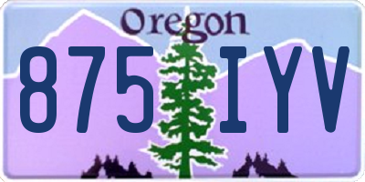 OR license plate 875IYV