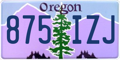 OR license plate 875IZJ