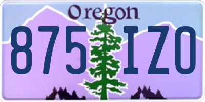 OR license plate 875IZO