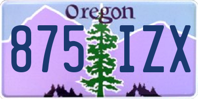 OR license plate 875IZX