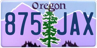 OR license plate 875JAX