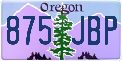 OR license plate 875JBP