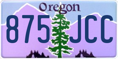OR license plate 875JCC